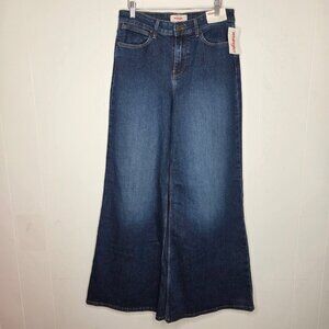 Wrangler Womens Denim High Rise Flare Wide Leg Jeans Size 8 Boho Hippie NWT